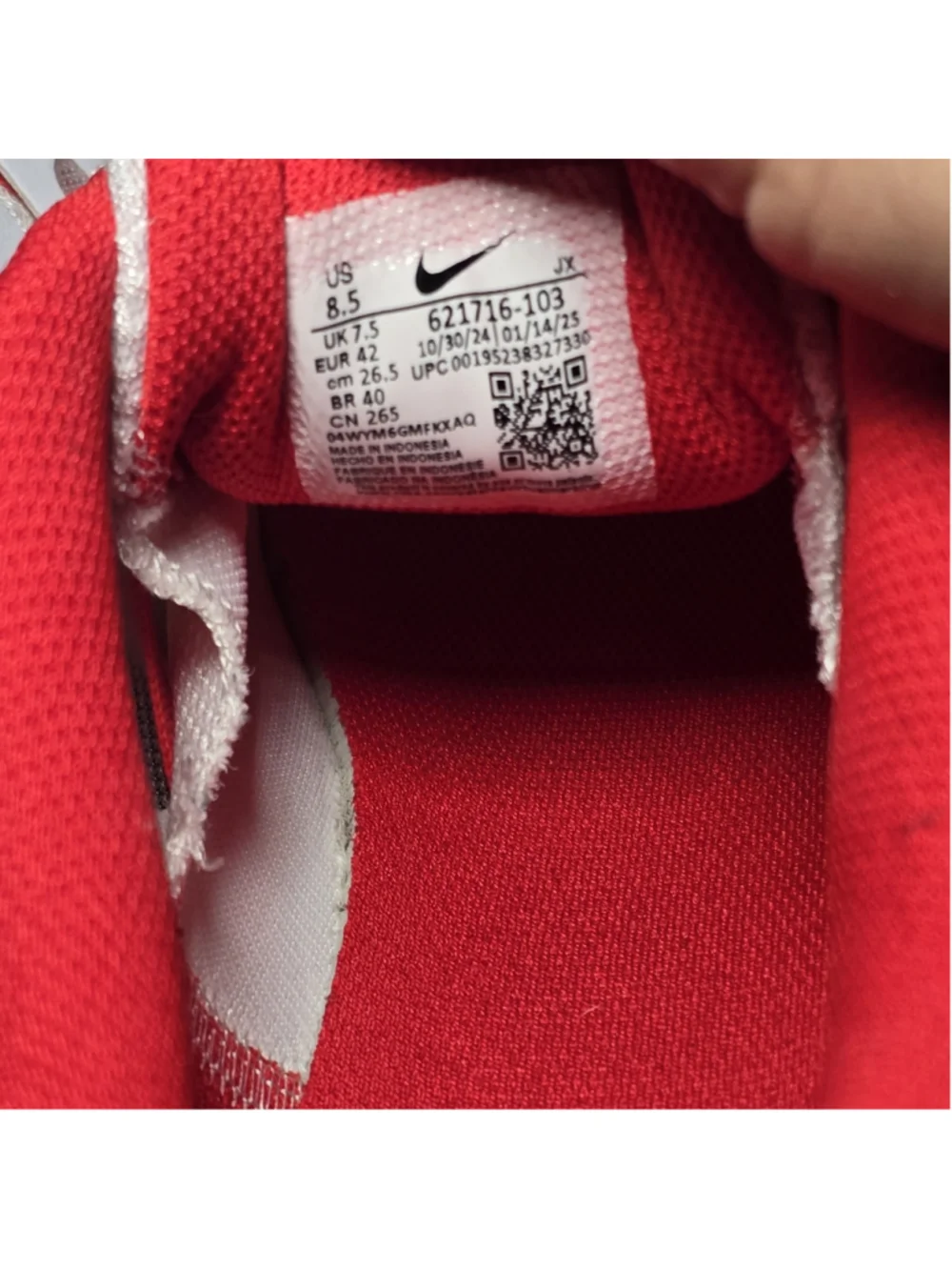 Men's Nike Reax Training Sneakers White and Red